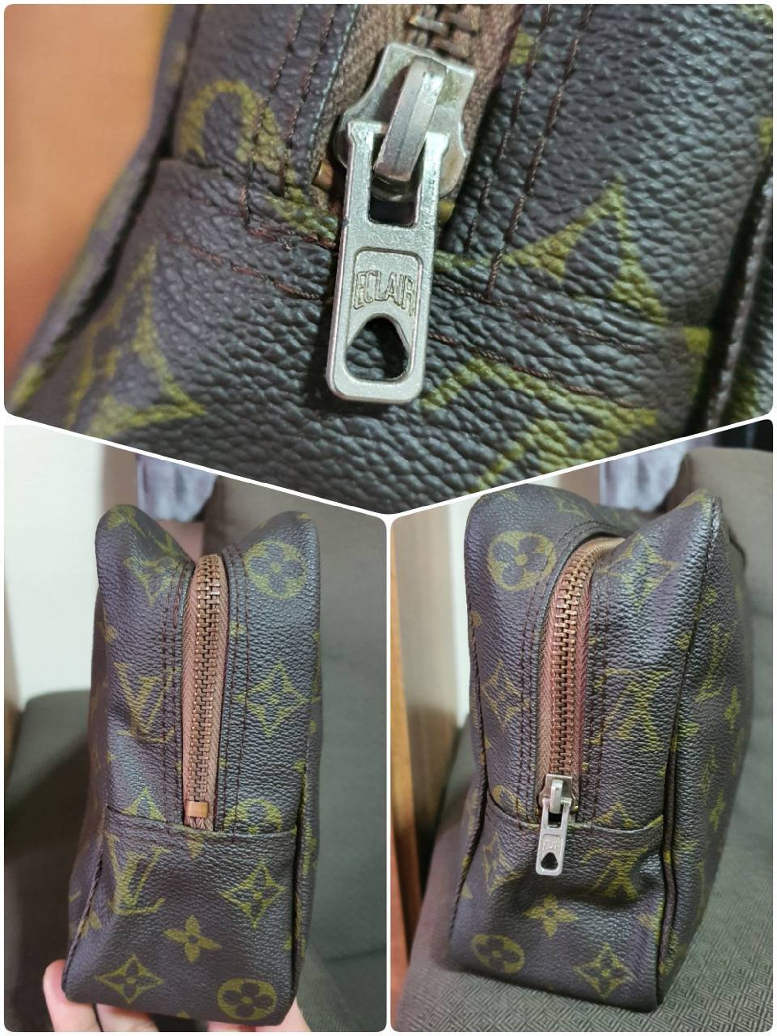 Authentic Vintage Eclair Zipper Louis Vuitton Monogram Trousse Etsy