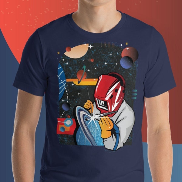 Space Welding Short-Sleeve Unisex T-Shirt