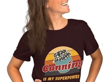 Enlatar é meu superpoder! Camiseta unissex de manga curta