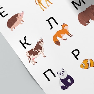 Russische alfabetposter Плакат Русская Азбука afbeelding 3