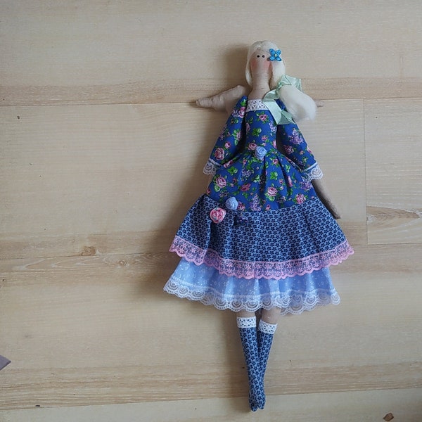 Original Tilda Doll Engel in blau