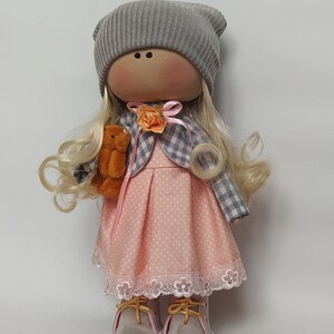 Doll  tilda sewing toy with small toy, interior toy