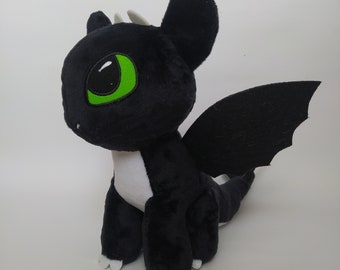 Night Fury plush toy Toothless  Black Dragon