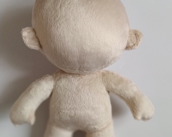 Pluche pop van Chibi blanco 12" hoog knuffeltje voor doe-het-zelvers