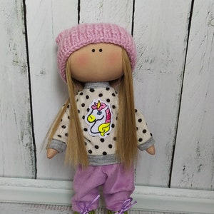 Doll girl  tilda sewing soft toy,Texstil  Doll interior decor