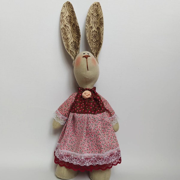 Bunny tilda  doll girl sewn toy