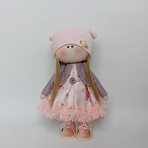 Textile handmade Tilda Doll sewing toy girl