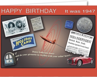 79th birthday card souvenir of 1947 (2026)