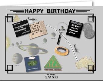 96th birthday card souvenir of 1930 (2026)