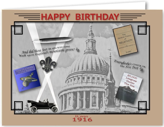84th Birthday Card souvenir of 1935 2019