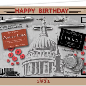Carte souvenir du 104e anniversaire de 1921 (2025)