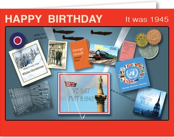 81st birthday card souvenir of 1945 (2026)