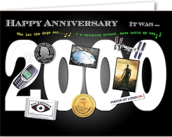 25th anniversary card souvenir of 2000 (2025)