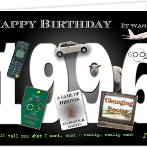 Cartão de lembrança de 29º aniversário de 1996 (2025)