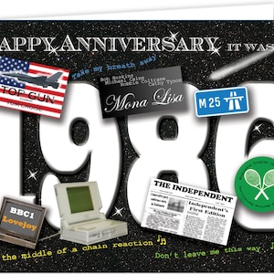 Carte souvenir du 39e anniversaire de 1986 (2025)