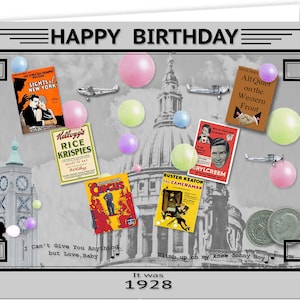 Carte souvenir 97e anniversaire de 1928 (2025)