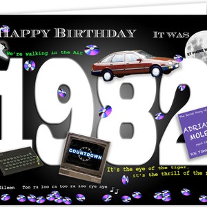 Carte souvenir du 43e anniversaire de 1982 (2025)