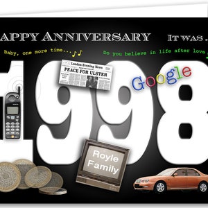 27th anniversary card souvenir of 1998 (2025)