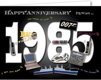 40th anniversary card souvenir of 1985 (2025)