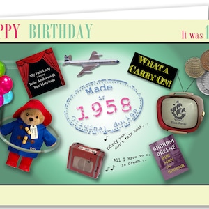 Carte souvenir du 67e anniversaire de 1958 (2025)