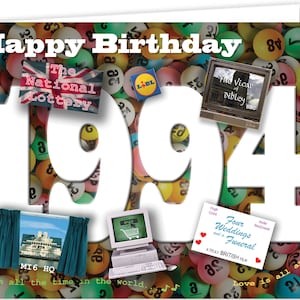 31.Geburtstag Erinnerungskarte von 1994 (2025)