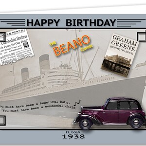 Tarjeta de recuerdo del 87 cumpleaños de 1938 (2025)