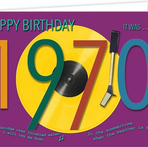 Tarjeta de recuerdo del 55 cumpleaños de 1970 (2025)