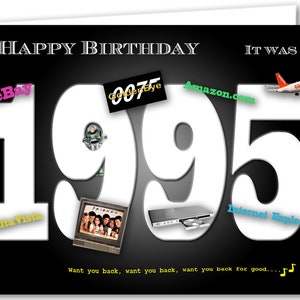 Karte zum 30.Geburtstag Souvenir von 1995 (2025)