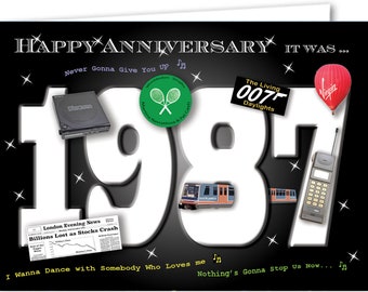 38th anniversary card souvenir of 1987 (2025)