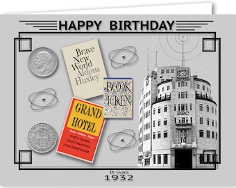 94th birthday card souvenir of 1932 (2026)