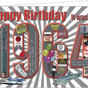 Tarjeta de recuerdo del 61 cumpleaños de 1964 (2025)