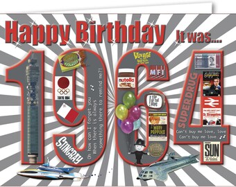 62nd birthday card souvenir of 1964 (2026)