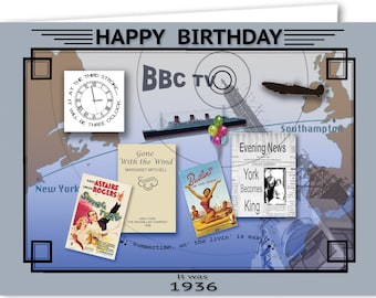 90th birthday card souvenir of 1936 (2026)
