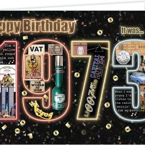 Carte souvenir du 52e anniversaire de 1973 (2025)
