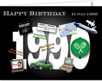 36th birthday card souvenir of 1990 (2026)