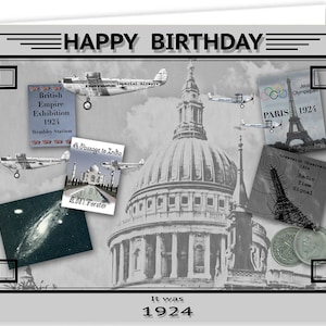 Carte souvenir du 101e anniversaire de 1924 (2025)
