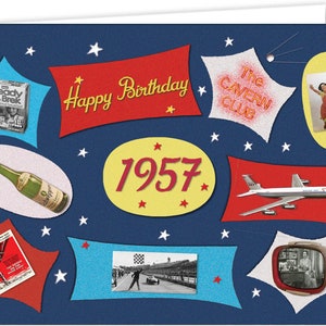 Tarjeta de recuerdo del 68 cumpleaños de 1957 (2025)