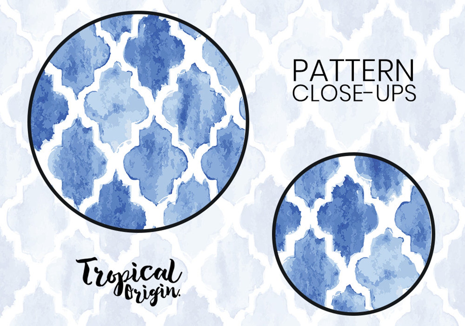 Blue Moroccan Removable Wallpaper Vintage Old Style Pattern | Etsy