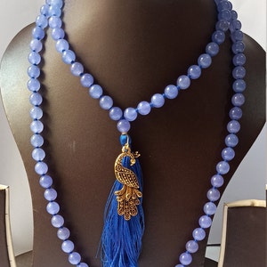 Tanzanite Hydro Japa Mala Beads: Geschliffener Edelstein, Yoga Schmuck machen