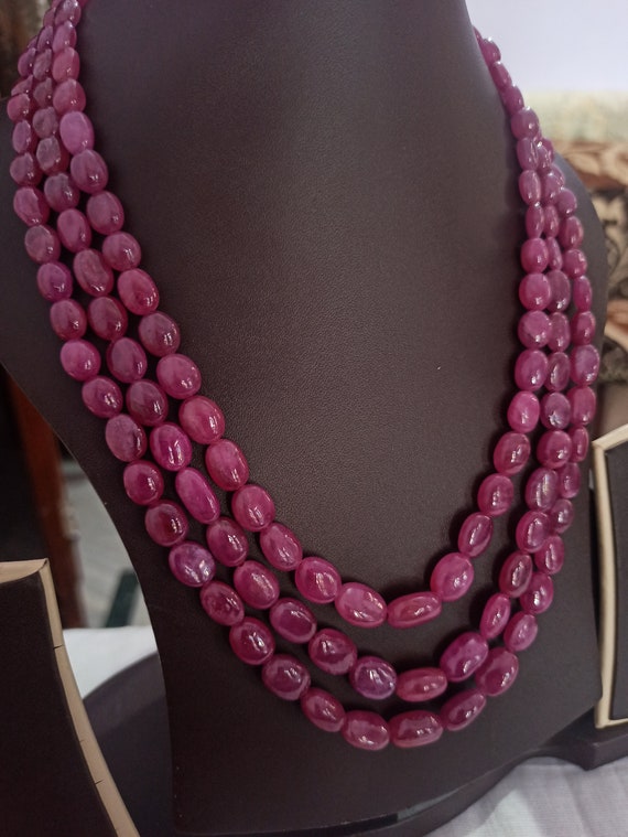 Natural ruby beads sale