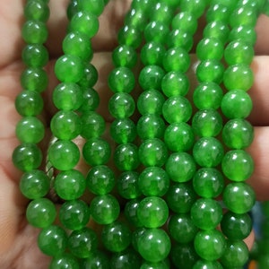 Natural Peridot Jade Round Beads String Highly Polished Healing 15&#39;&#39; Natural Hydro Beads,Jewelry Making  For Gift