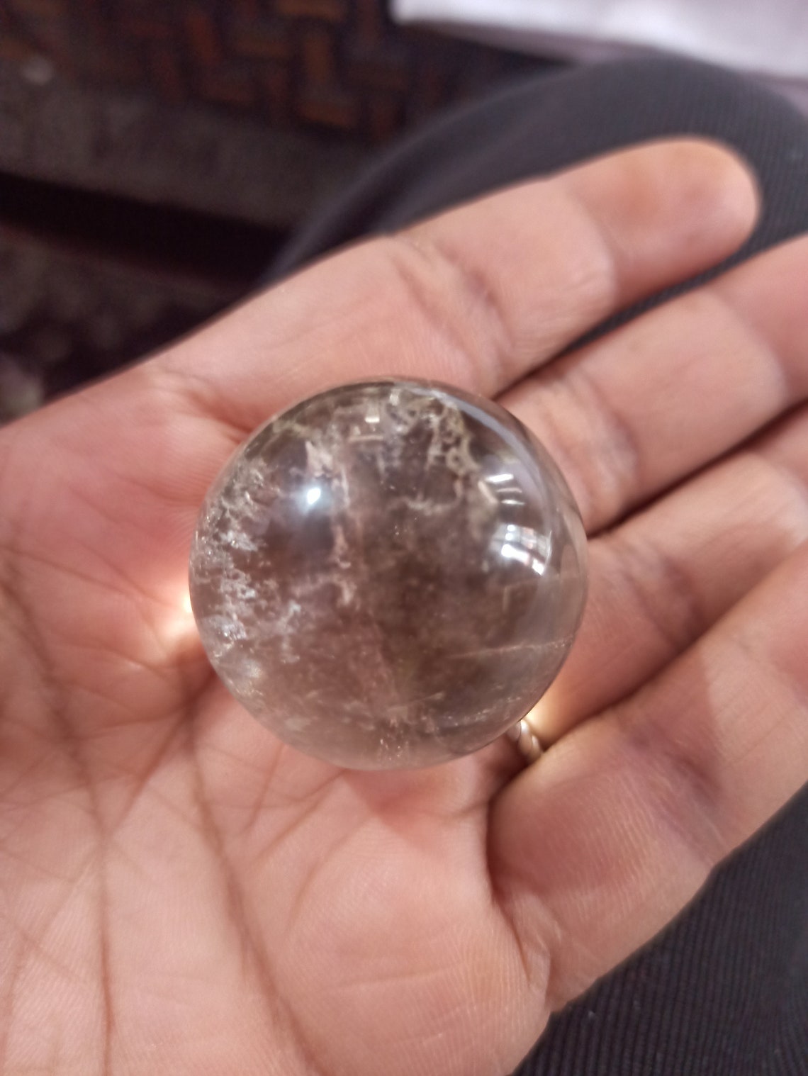 Clear Quartz Sphere Ball Crystal Boll Healing Collector Etsy