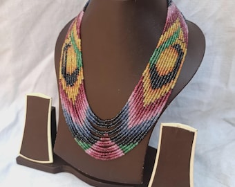 Handmade 21" Multi Sapphire Necklace AAA Faceted Gemstone Beads Rainbow Sapphire Jewelry