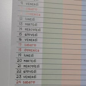 Calendario famiglia 2025 in ITALIANO - Calendario 2025 stampabile A4, A3 e A5, calendario a 5 colonne famiglia 2025 festività