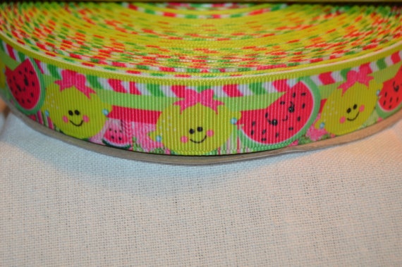 GLITTER Watermelon 7//8/" wide grosgrain ribbon 5 yards listing