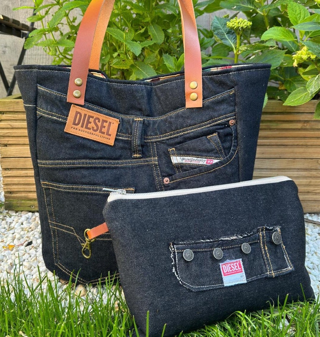 DIESEL 2WAY Tote Bag Black Y2K Archive 00s archive diesel nylon
