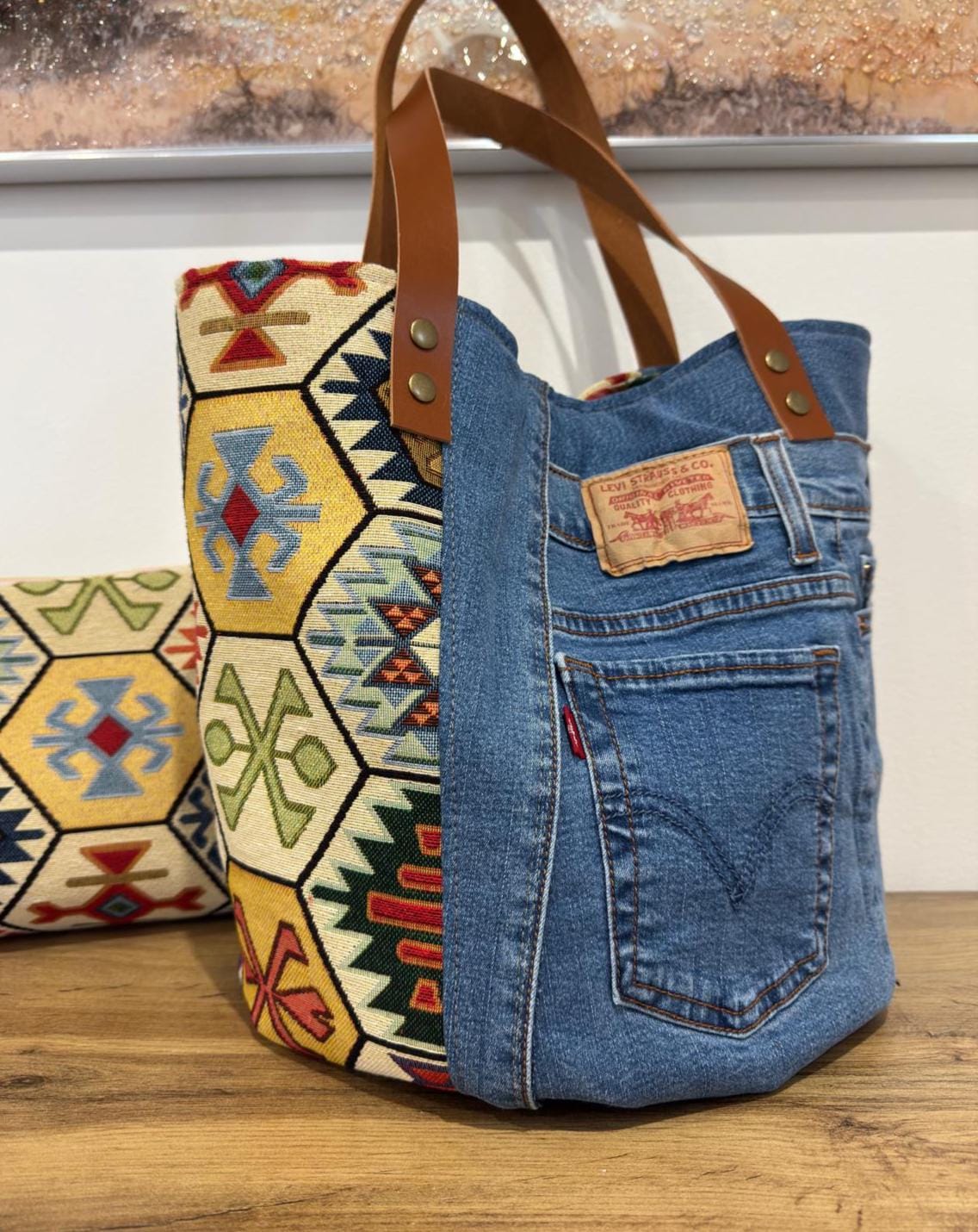 Levi's Borse Realizzate Con Vecchi Jeans Riciclo Creativo