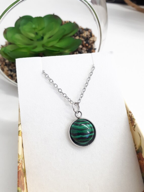malachite crystal necklace