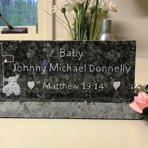 Infant Memorial Stones / Infant Grave Markers / Baby Gravestone 11-12w