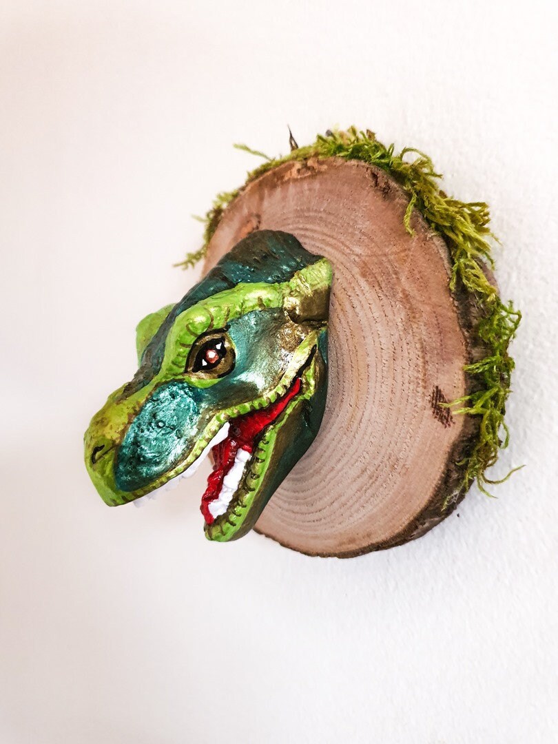 T-Rex Trophé, Roi Des Dinosaures Au Mur, Déco Original, Fait Main, Trophé Insolite, Tête de T.rex Pe
